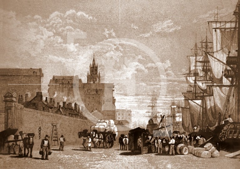 Princes Dock in the 1830s